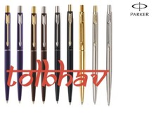 Parker Classic Steel Matte Black Navy Blue Brown CT GT Chrome Gold Trim Ball Pen picture