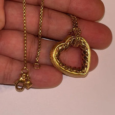 David Yurman Cable Heart Pendant Necklace 18K Yellow Gold picture