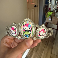 Tarina Tarantino Hello Kitty Silver-Tone Metal Tiara ( Authentic ) picture
