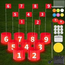 Backyard Golf Game 9 Hole Portable Outdoor Golf Bucket Game for Kids and Adults picture