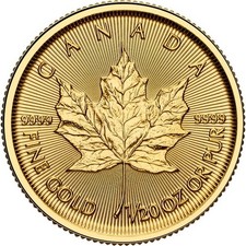 2026 Canada Gold Maple Leaf 1/20 oz $1 - BU picture