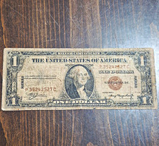 1935A $1 Silver Certificate Hawaii circulated uncertified stains rips picture