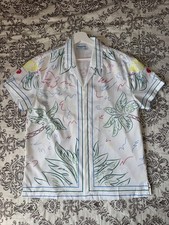 Casablanca Paris Printed Silk Short Sleeve Shirt Hawaiian Graphic Mens picture