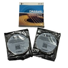 D'Addario EJ16-3D Phosphor Bronze Acoustic Guitar Strings 12-53 Light PLS READ picture