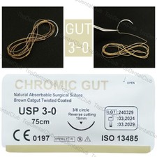 CHROMIC GUT USP 4-0 Dental Natural 3/8  picture