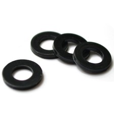 Black Plastic Nylon Flat Washer Plain Washer Insulation PA66 picture