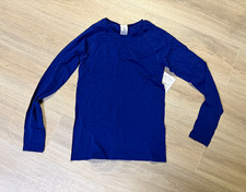 Athleta Momentum Seamless Women's S Blue Long Sleeve Crew Neck Yoga Top picture