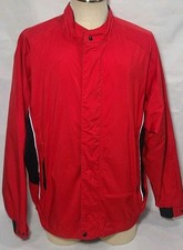 DryJoys by FootJoys Red Full Zip Rain Jacket Zipper Pockets ~ Mens Large Used  picture