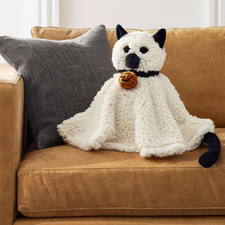 Pottery Barn Cleo The Cat Ghost Shaped Pillow picture