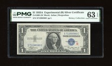 DBR 1935-A $1 Silver Experimental (R) Fr. 1609 PMG 63 EPQ Serial S71288580C picture