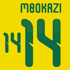 MBOKAZI #4 South Africa 2026-2027 Home Nameset Heat Transfer Patch picture
