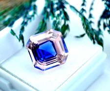 AAA 13 Ct Elegant Natural Pitambari Sapphire Certified Loose Asscher Gemstone picture