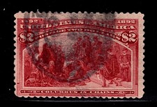 USA Scott 242 Columbian $2 used picture