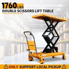 Pickup Only-APOLLOLIFT Foot Operated Hydraulic Double Scissors Lift Table 1760lb picture