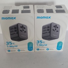 2 Momax 1-World Travel Adapter UA9 35W Max 5-Port AC USB-C PD Fast Charge picture