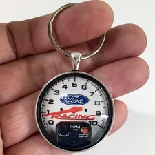Ford Racing Tachometer RPM Tach Gauge Photo Reproduction Keychain picture