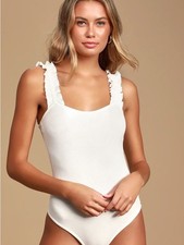Francesca-s Women's White Bodysuit picture