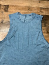 Lululemon Metal Vent Tech Mens Large Blue Training Performance Gym Cross Fit picture