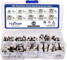 304 Stainless Steel Machine Square Screw Nuts 304 Square Nuts Metric Assortme... picture