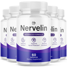 (5 Pack) Nervelin Advanced Nerve Support Strength Formula Nerve Lin 300 Capsules picture