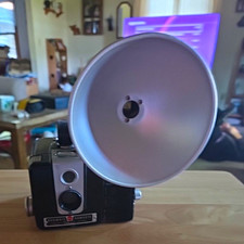 Vintage Kodak Brownie Hawkeye Flash Model Camera w/ Flasholder - Lansing MI Shop picture