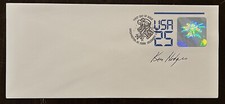 RARE 1989 U.S. HOLOGRAPHIC FDC FIRST DAY COVER SIGNED BY KEN HODGES ARTIST picture