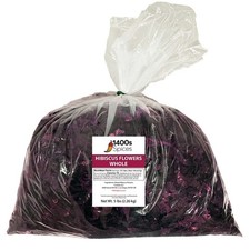 5lb Dried Whole Hibiscus Flowers and Petals, Flor de Jamaica by 1400S SPICES picture