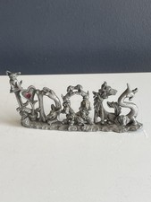 Vintage 1978 SUHCO DOGS Figurine Cast Metal Rhinestone Dog Sculpture USA 6” picture