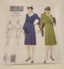 Vogue Vintage Retro Pattern 2321 Dress 1939 Original Design Size 12-16 UC FF picture