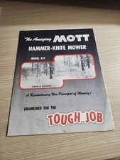 Vintage 1950's Mott Hammer Knife Mowers Brochure. picture