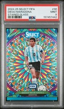 2024-25 Panini Select Fifa - Stained Glass Diego Maradona #30 UP picture