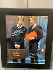 Harry Potter Dual Signed Photo Oliver & James Phelps Fred  George Weasley picture