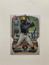 2023 Topps Bowman 1st Luis Lara Signed Autographed #Bp-100 Paper Brewers QTY picture