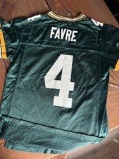 Vintage Y2K Reebok Brett Favre #4 Green Bay Packers NFL Jersey Youth M 10-12 picture