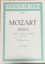 MOZART: Missa (C Minor), Edition Peters, Nr. 4856, Vocal Score, c. 1956, pbk. picture