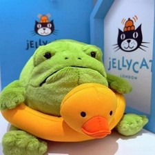 Jellycat Retired Ricky Rain Frog with Rubber Ring Duck - Brand New With Tags picture