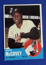 1963 Topps #490 S.F. Giants Willie McCovey (HOF) Very Sharp Vintage HOF Card picture