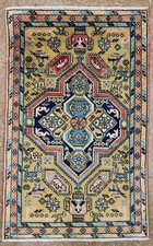Vintage Ardebil 2x3 Tribal Geometric Hand Knotted Wool Oriental Boho Area Rug picture
