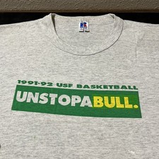 Vintage South Florida USF Bulls Shirt Basketball Finals 90s Russell Athletic 80s picture