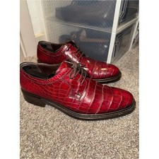 Salvatore Ferragamo Rare Genuine Red Crocodile Oxford Retail $1899 picture