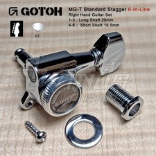 GOTOH SG381-07-MGT Chrome 6-Inline Locking Tuners * Magnum Lock Trad * Staggered picture