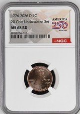 1776-2026 D LINCOLN 1c CENT NGC MS 68 RD WITH AMERICA 250 LABEL READY TO SHIP  picture