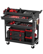 Uimoso 4-Tier Rolling Tool Cart with Drawer and Pegboard 350 lb Capacity picture