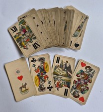 Stunning Antique Ferd Piatnik & Sohne Wien Industrie Gluck Tarrock Playing Cards picture