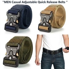 MEN Casual Military Tactical Army Adjustable Quick Release Belts Pants Waistband picture