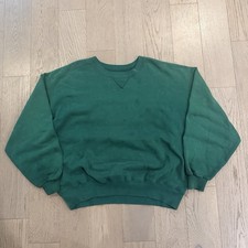 Vintage 90s USA Made Green Russell Athletic Green High Cotton Crewneck Men’s XL picture