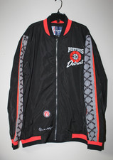 New NBA Detroit Pistons City Edition nylon zip up jacket men's XXL slim fit picture