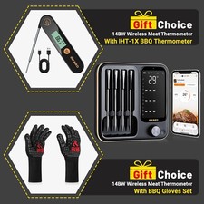 Inkbird Truly Wireless Cooking Meat Thermometer BBQ Gloves Grilling Smoking Oven picture