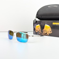 Oakley Conductor 8 OO4106 Sunglasses Silver Frame Sapphire Polarized Lens picture