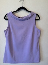 Talbots Womens Lavender Sleeveless Cowl Neck Knit Shell MEDIUM picture